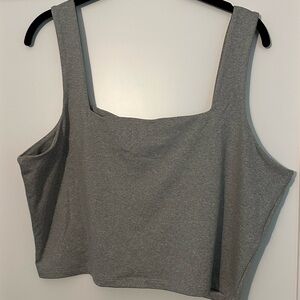 Hollister Grey Square Neck Crop Tank